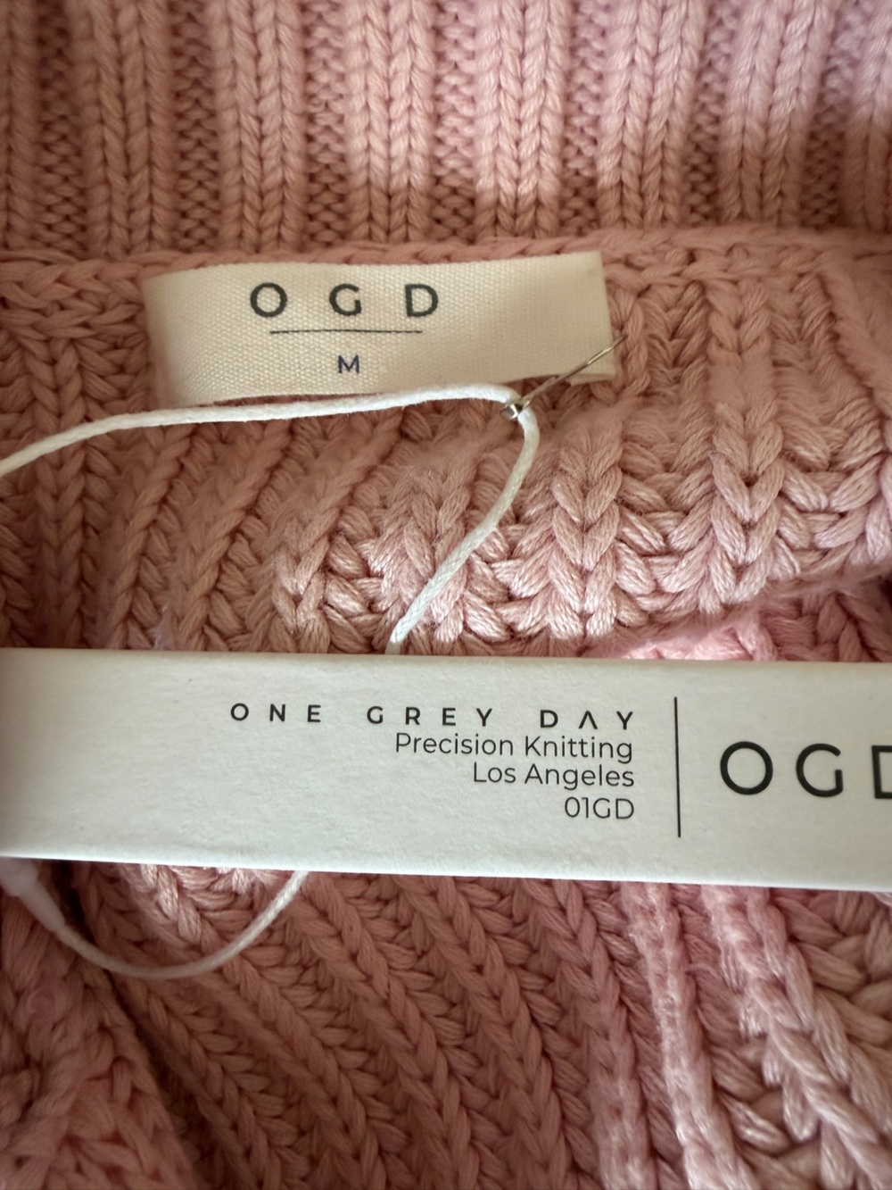 OGD One Grey day collared Brooklyn knit polo sweater oversized size medium NWT - Picture 12 of 13